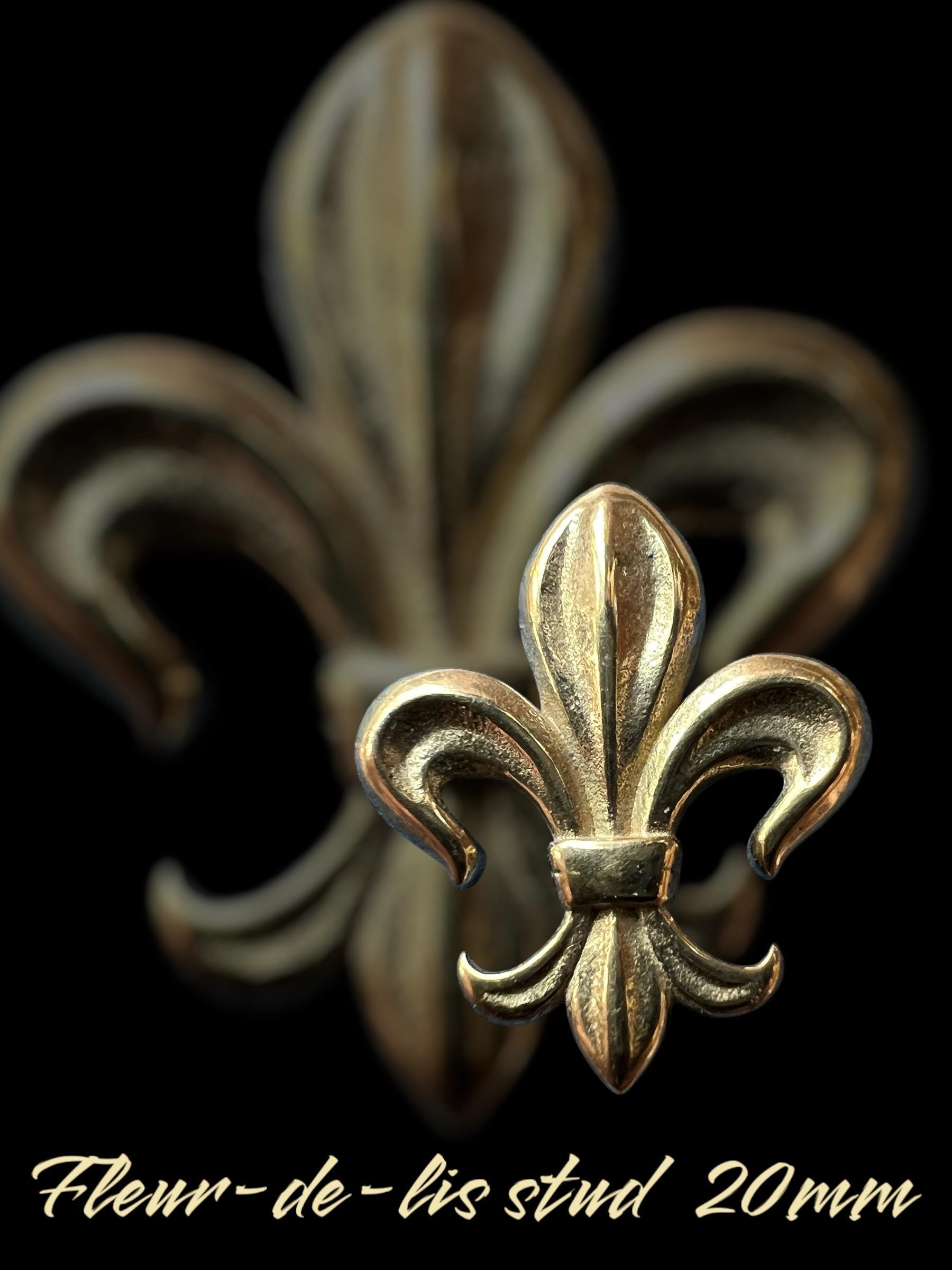 Vintage Original by FRANK le COMPTE Fleur de Lis Belt Buckle Silvertone MCM 60\'s Belt Buckle Set Fleur De Lis, Middle Ages - Bronze Wulflund main image 4