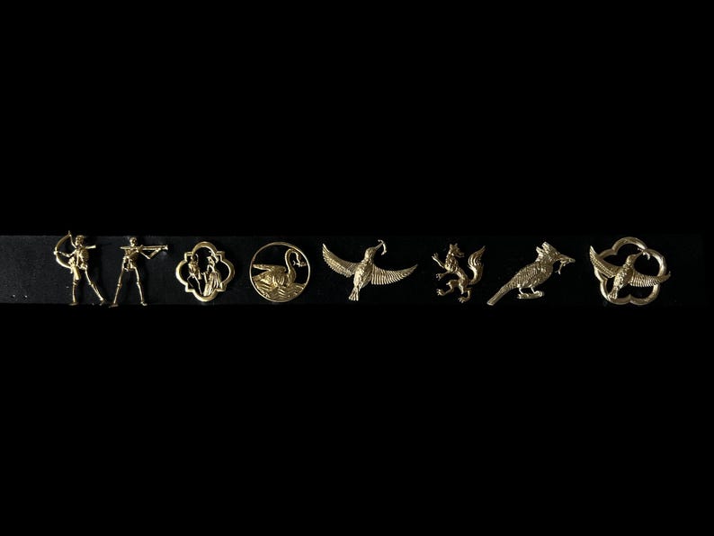 Fox Rampant Fox Rampant Belt Studs! Heraldic Medieval Marginalia, HEMA, SCA, LARP ...