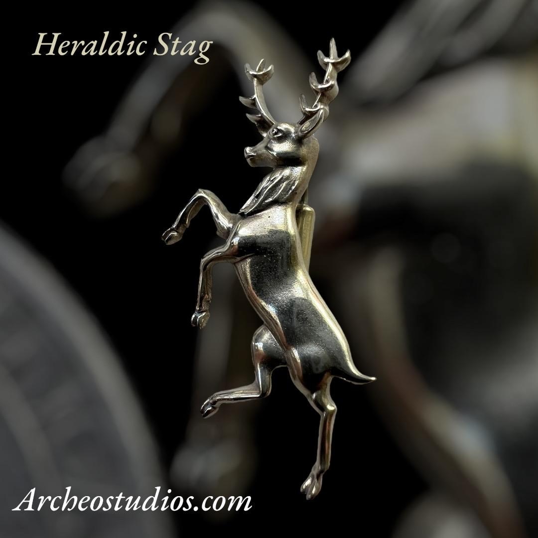Medieval Rearing Stag - Jewelry Pin - Pilgrim's Badge - Sca-hema ...