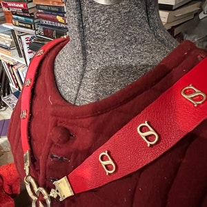 Medieval leather-backed livery collar - collar of &quot;esse&quot; or &quot;S&quot; - SCA - EMP - LARP - Renaissance Faire - Wedding - masonic