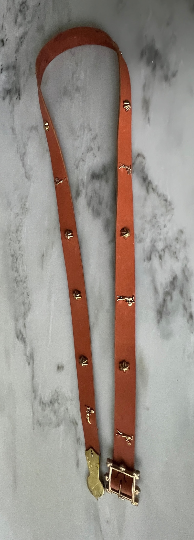 Medieval-style Battle Bunny Belt - Tan With Conical Studs and Bunnies ...
