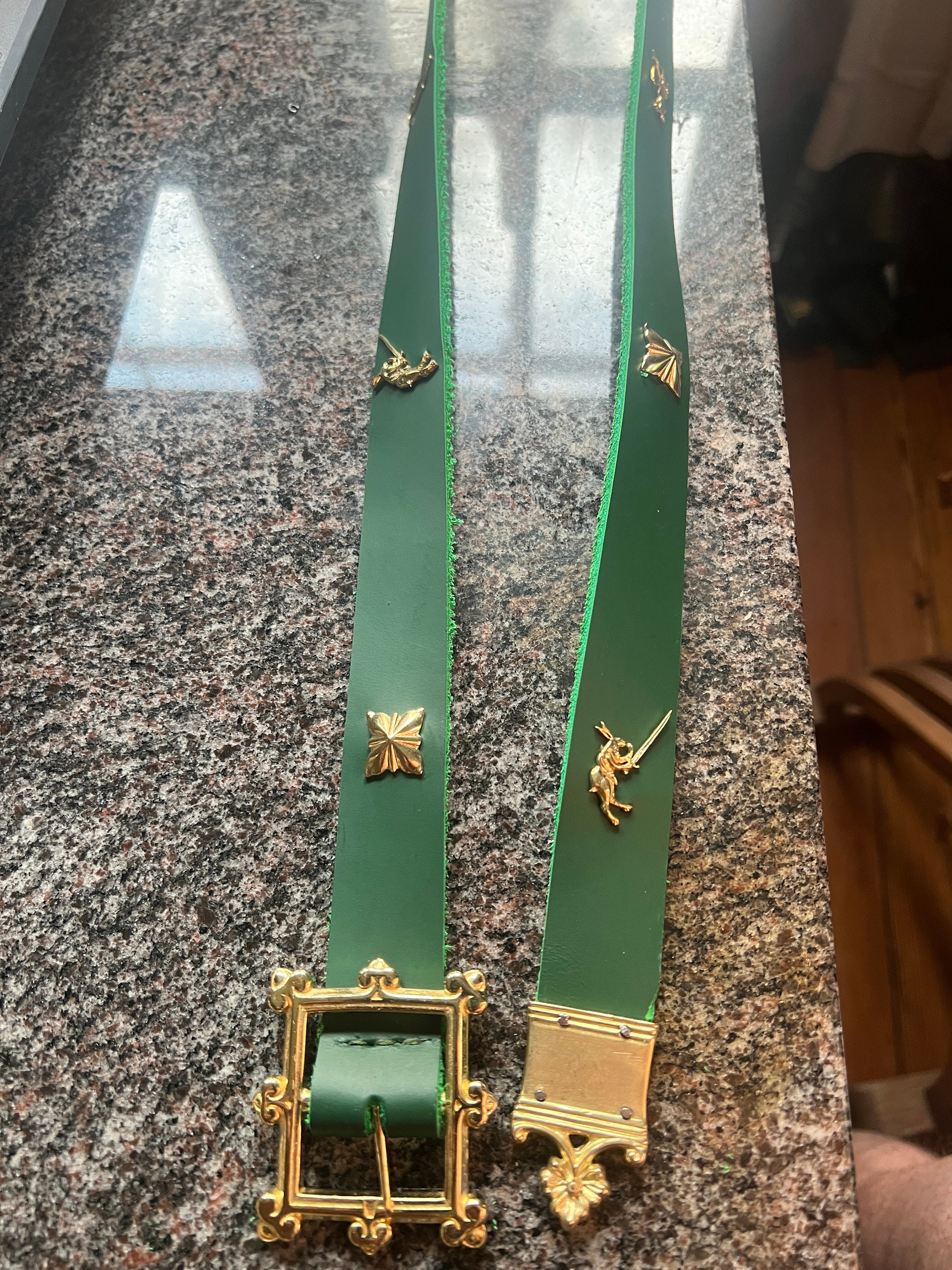 Medieval-style Battle Bunny Belt - Tan With Conical Studs and Bunnies ...