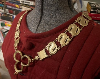 Medieval livery collar - collar of "esse" or "S" - SCA - EMP - LARP - Renaissance Faire - Wedding - masonic