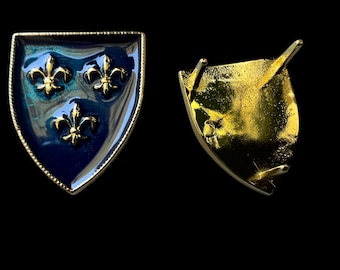 レア！１点物‼️アンティーク　ライオンの掌紋　金属製の盾 ライオン&バトルアックスエンブレム(獅子&戦斧/紋章)デザイン シールド