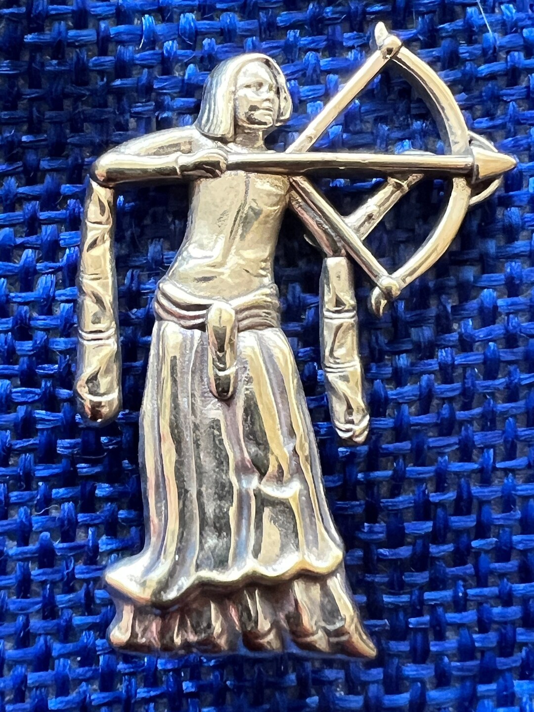 Crossbow Lady Fighter Pin - 15th Century - King-sized Pilgrim's Badge ...