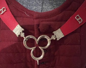 Medieval leather-backed livery collar - collar of "esse" or "S" - SCA - EMP - LARP - Renaissance Faire - Wedding - masonic