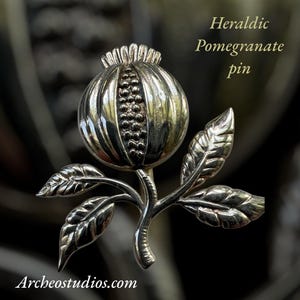 Medieval Pomegranate jewelry pin - pilgrim&#39;s badge - SCA-HEMA-Reenactment