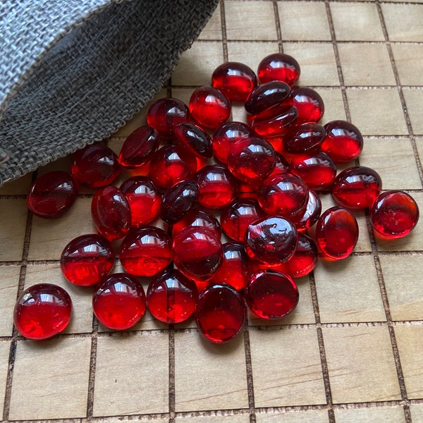 Pente stones - game stones - popular ruby red color!