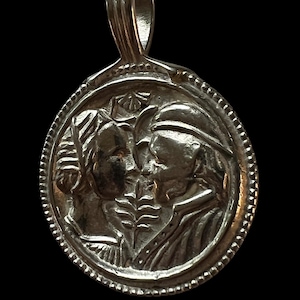 Pendant - 14th - 15th century marriage token - custom inscription  - SCA - HEMA - Reenactment - LARP - anniversary - wedding