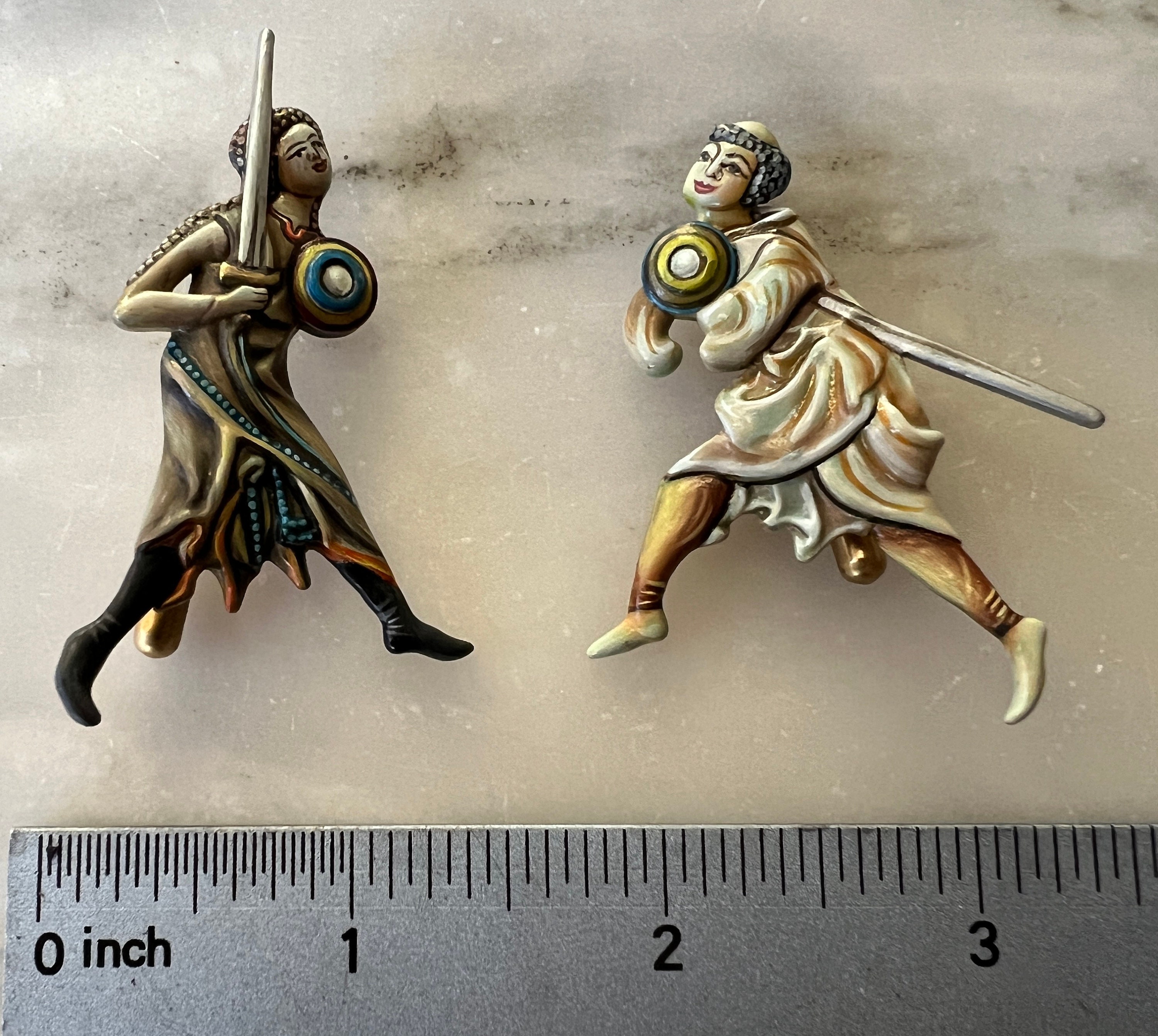 Hand Painted Walpurgia & Priest Badges: Medieval Renaissance Pins - Etsy