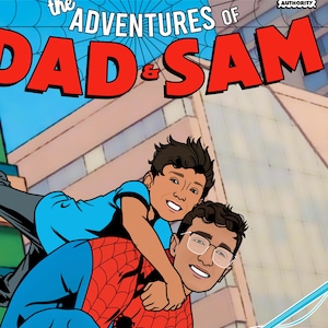 Spiderman Ojciec i Syn Zespół Niestandardowa Okładka Komiksu - Idealna na Dzień Ojca