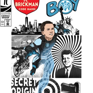 Personalizowana oryginalna okładka komiksu z portretem superbohatera / Niestandardowa karykatura / Stwórz własnego bohatera