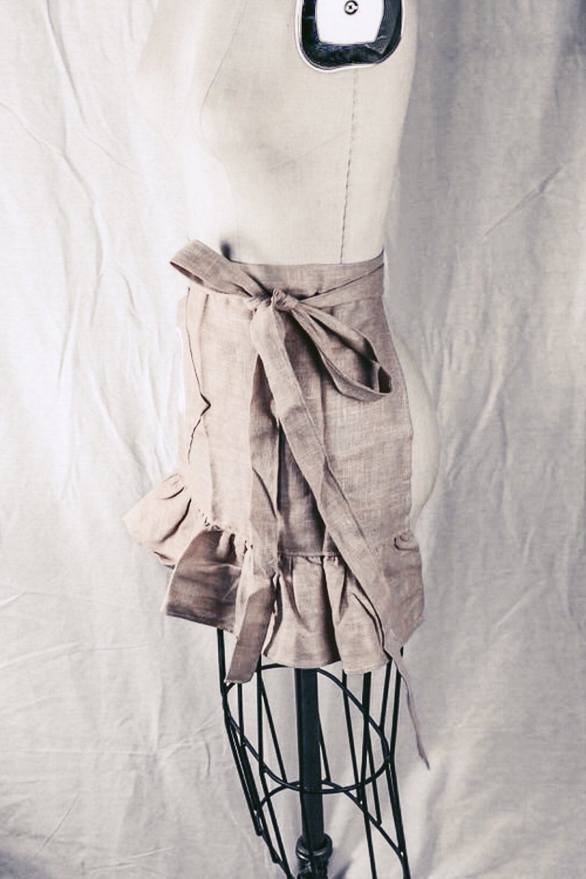 Cute Half Apron Linen /vintage Inspired Half Linen Apron Etsy