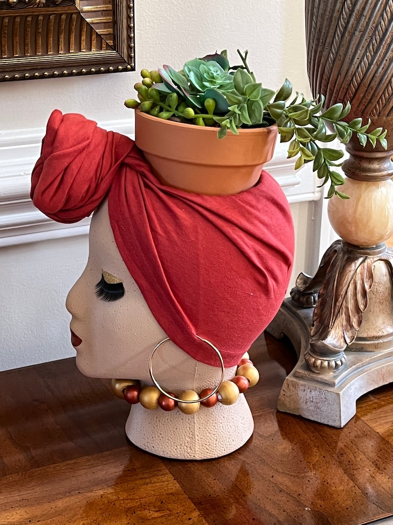 Styrofoam Head Planter Etsy