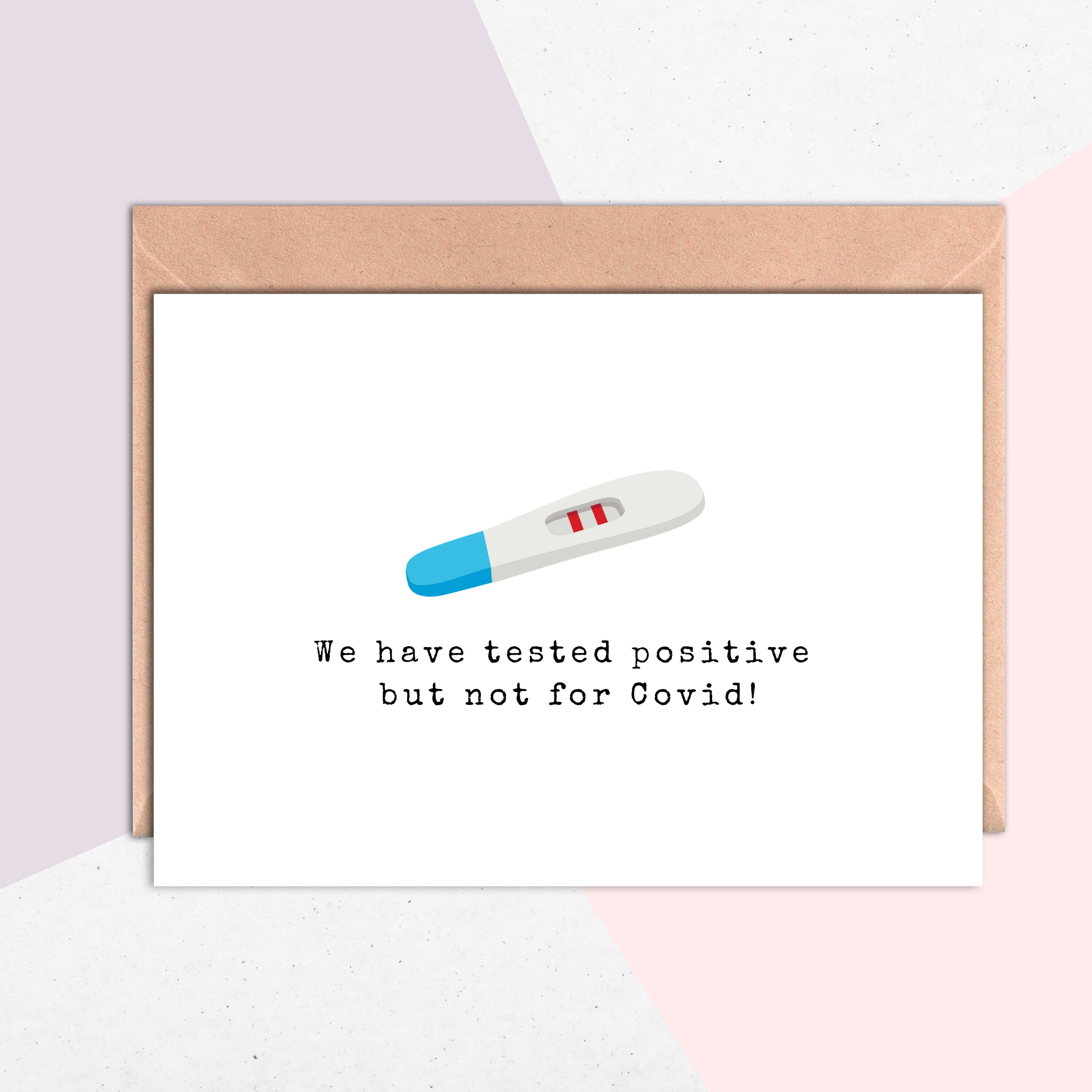 Pregnancy Announcement Card Baby Announcement Card Tested Etsy