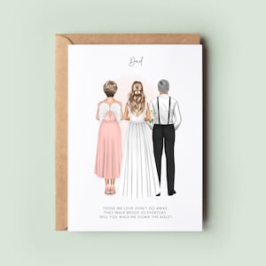 Personalised In Loving Memory of the Mother of the Bride Card - Loving Memory Wedding Keepsake, Custom Memorial Remembrance Gift