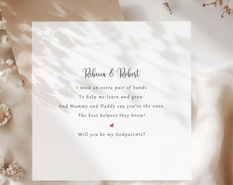 Personalised Godparent Proposal Card: Christening Gift, Eco-Friendly