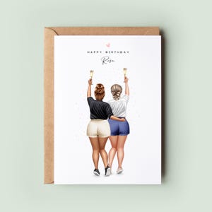 Personalised Curvy Birthday Card | Best Friend Birthday Card | Sister Birthday Card | Customisable Card for Women