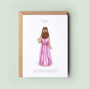 Will You Be My Flower Girl Greeting Card, Flower Girl Proposal Card, Junior Bridesmaid Proposal Card, Personalised Card, Flower Girl Gift