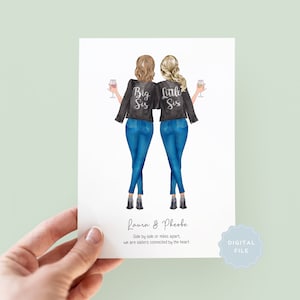 Printable Personalised Sister Birthday Card, Personalized Sister Birthday Day Card, Happy Birthday Sister, Sister Birthday #190