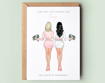 Will You Be My Bridesmaid, Personalised Bridesmaid Proposal, Bridesmaid Proposal, Be My Bridesmaid Card, Maid of Honor Proposal Card