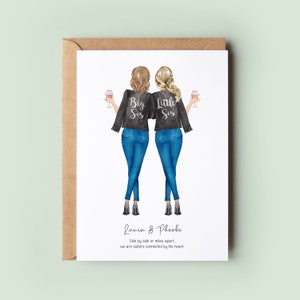 Personalised Sister Birthday Card, Big Sister Birthday Day Card, Happy Birthday Sister, Friend Birthday, Friend Greeting Card