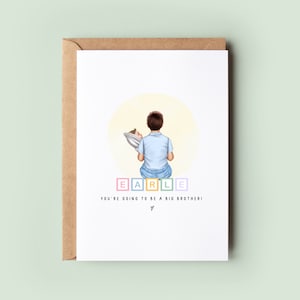 Personalised You're Going To Be A Big Brother Card, Big Brother Baby Announcement Card, Big Brother Pregnancy Card, Baby Card, Baby Reveal