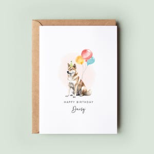 Tarjeta de cumpleaños de Shiba Inu de parte del perro, tarjeta de cumpleaños para papá perro, tarjeta de cumpleaños para mamá perro, tarjeta para mascota, tarjeta del perro, para el perro