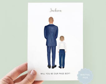 Printable Will You Be My Mini Best Man Card, Best Man Card, Mini Groomsman Card, Child Proposal Card, Groomsman Proposal Card #109