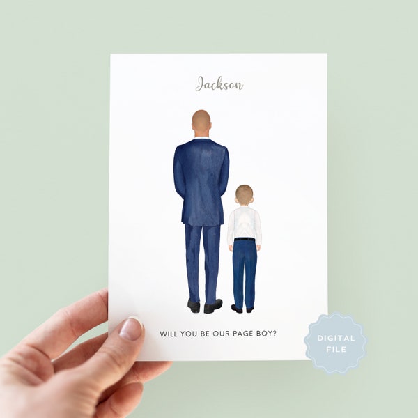 Printable Will You Be My Mini Best Man Card, Best Man Card, Mini Groomsman Card, Child Proposal Card, Groomsman Proposal Card #109