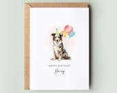 Biglietto di auguri di compleanno del cane. Biglietto di auguri di