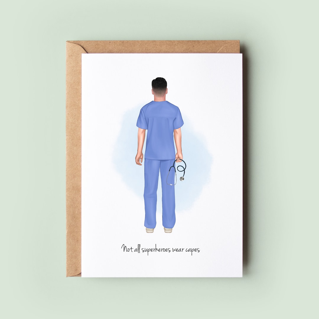 Personalised Doctor Thank You Card, Personalised Male Nurse Thank You ...