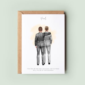 Personalised Best Man & Groomsman Proposal Card | Will You Be My Groomsman Keepsake | Custom Wedding Party Invitation