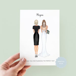 Printable Personalised Wedding Planner Thank You Card, Card to Wedding Vendor, Wedding Day Card, Wedding Thank You, Card to Wedding Planner