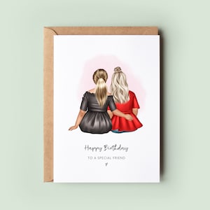 Personalised Friend Birthday Keepsake Card, Custom Birthday Card for Best Friend, Friends Birthday, Happy Birthday Bestie, Birthday Gift