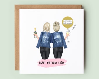 Personalised Sister Birthday Card, Personalized Sister Birthday Day Card, Sister Birthday, Personalised Scratch Card Gift #212