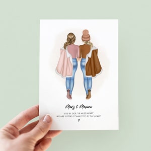 Printable Personalised Sister Birthday Card, Best Friend Birthday Card, Autumn/Winter Theme Printable, Digital Card for Bestie & Sister