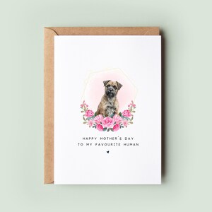 Personalised Border Terrier Mum Mother’s Day Card | Dog Mum Gift | Card from Dog | Pet Lover Keepsake | Cute Dog Owner Card