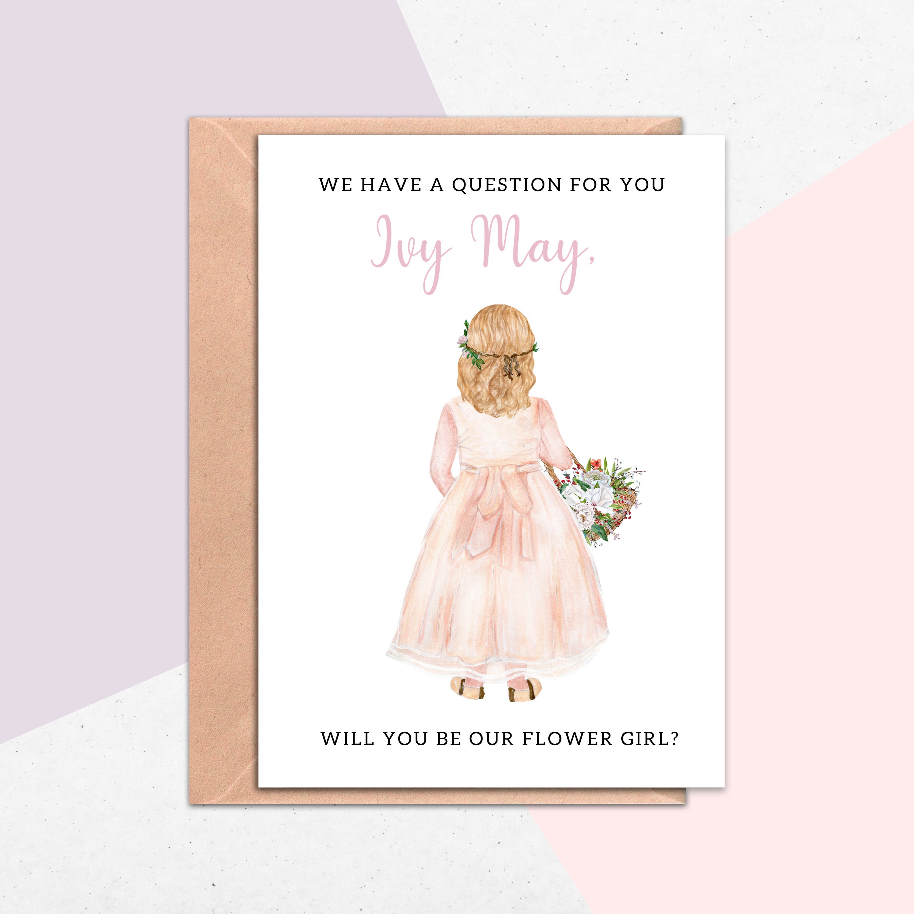 Will You Be My Flower Girl Will You Be My Flower Girl Cards Etsy