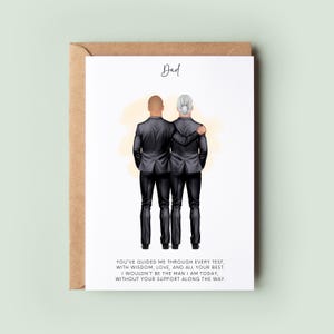 Sentimental Father of the Groom Thank You Card | Personalised Wedding Keepsake for Dad | Custom Wedding Day Card