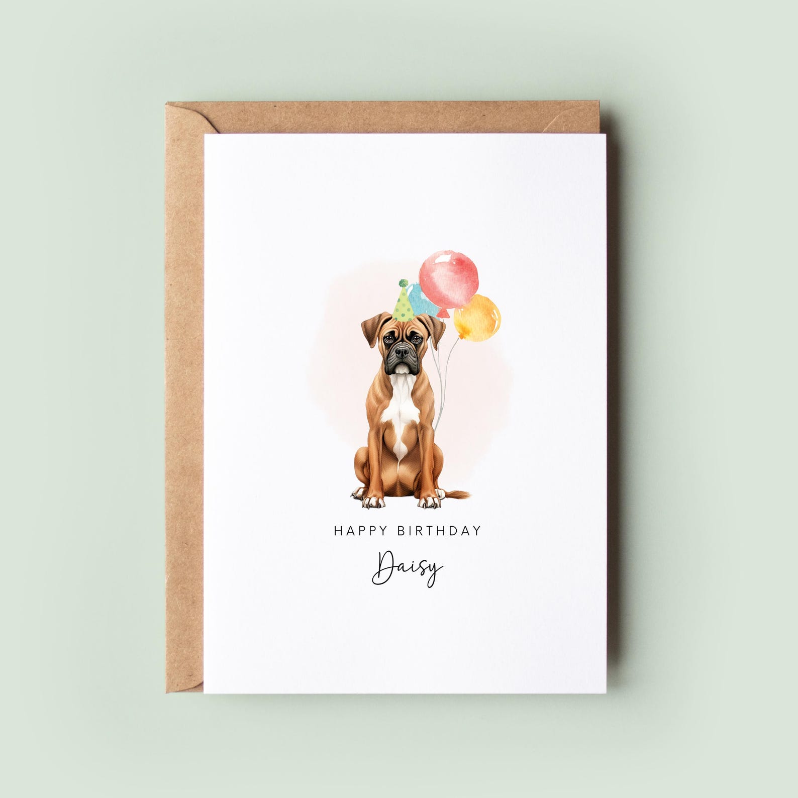 Boxer Dog Birthday Card From the Dog, Birthday Card for Dog Dad ...
