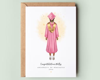 Personalised Daughter Graduation Card | Class of 2025 Celebration Card | Congratulations Graduate Greeting Card