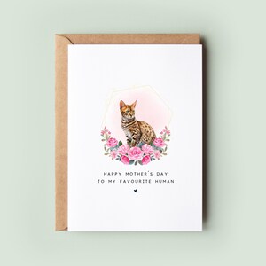 Personalised Bengal Cat Mum Mother’s Day Card | Card from Cat | Cat Lover Gift | Pet Mum Card | Bengal Cat Owner Keepsake