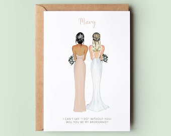 Will You Be My Bridesmaid, Personalised Bridesmaid Proposal, Bridesmaid Proposal, Will You Be My Maid of Honour, Maid of Honor Proposal Card