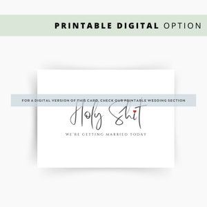 Holy Shit Groom Wedding Day Card, Husband, Wedding Day Card, Card For Groom, Love Card, To My Husband, To My Wife, To My Fiancé, Newlywed image 6