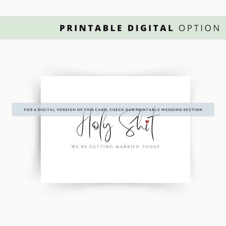 Holy Shit Groom Wedding Day Card, Husband, Wedding Day Card, Card For Groom, Love Card, To My Husband, To My Wife, To My Fiancé, Newlywed image 6