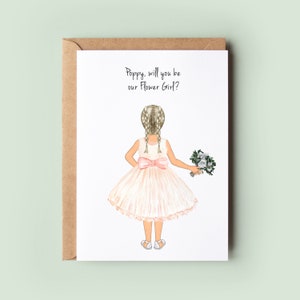 Will You Be My Flower Girl Personalised Greetings Card, Will You Be My Junior Bridesmaid, Personalised Flower Girl Card, Be My Bridesmaid