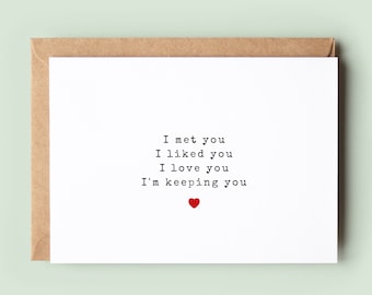 Funny Anniversary Card, Funny I Love You Card, Funny Husband Card, Funny Boyfriend Card, Anniversary Card, Valentines Card, Wedding Card