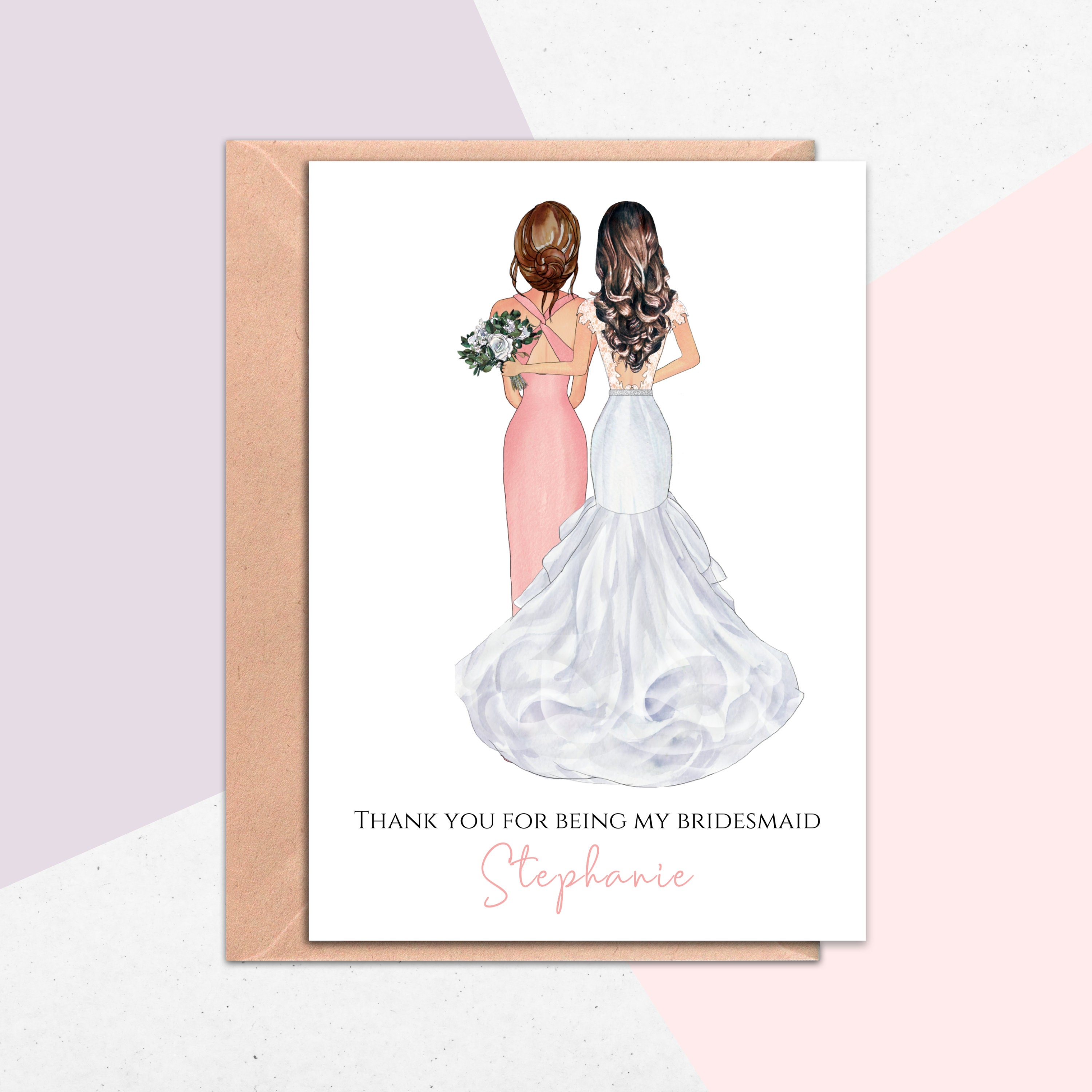 PRINT AT HOME Personalised Bridesmaid Print, Bridal Party Print, Team…