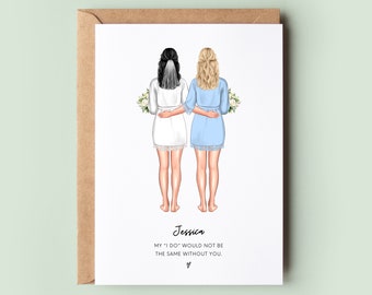 Will You Be My Bridesmaid Card, Personalised Bridesmaid Proposal, Bridesmaid Thank You Card, Will You Be My Maid of Honour, Bridesmaid Gift
